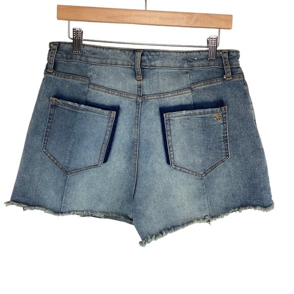 Frayed Shorts Size 30 Jean Super‎ High-Waisted Denim Shorts Raw Hem - Picture 6 of 6